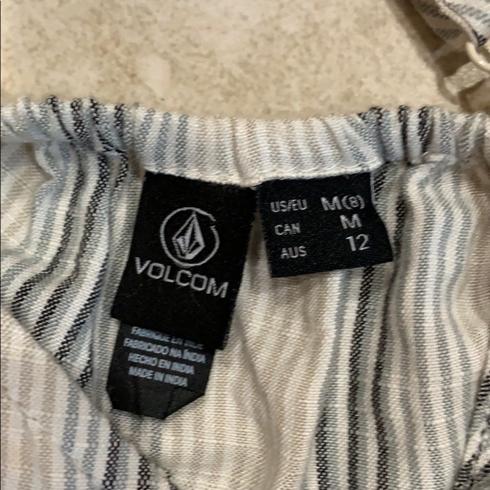 New Volcom Winding Roads Button Front Midi Dress M - image 6